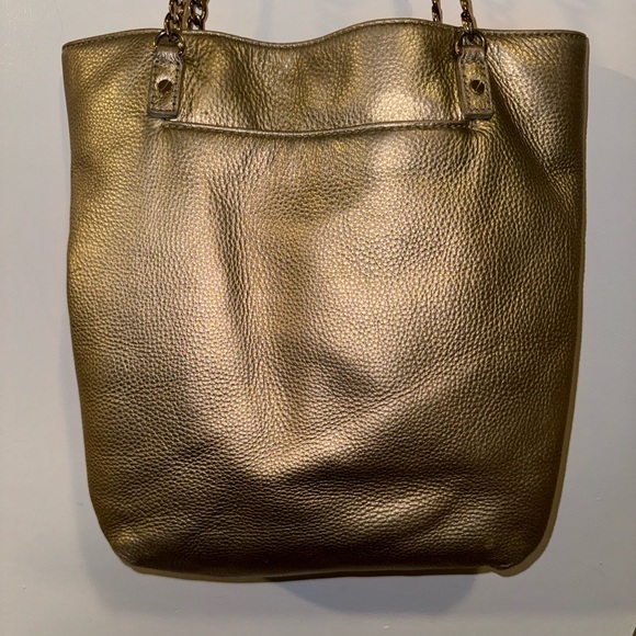 Michael Kors Gold Leather Shoulder Handbag Purse - Picture 9 of 9